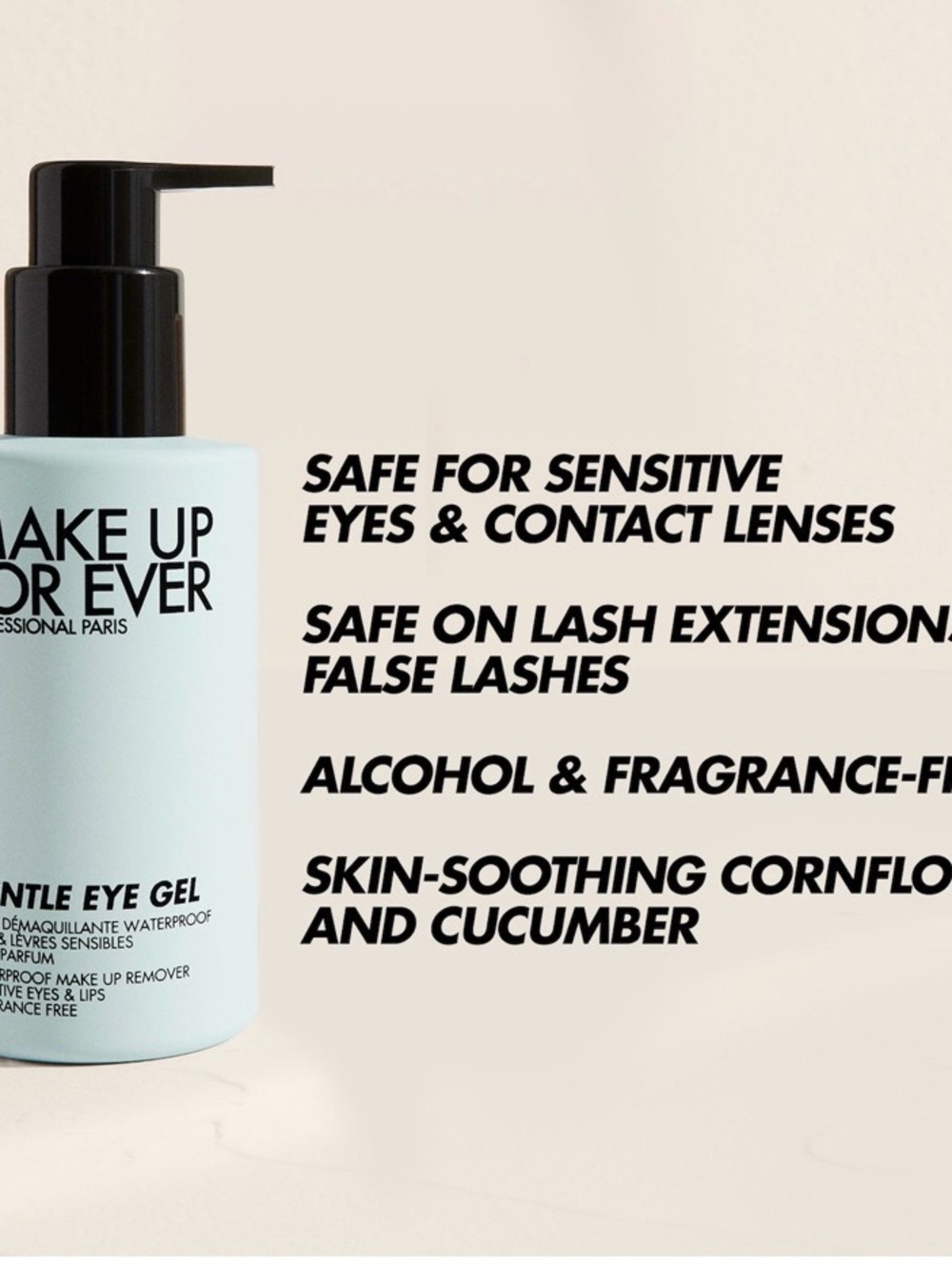 MAKE UP FOR EVER Gentle Eye Gel - Light Blue Pump Bottle